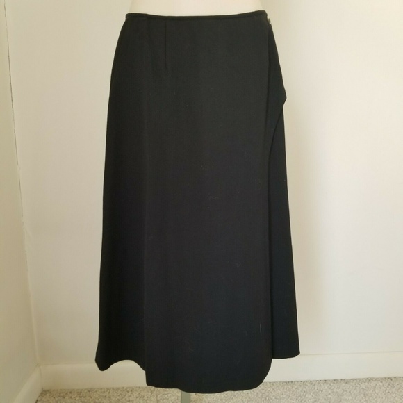 Harve Benard Black Wool Skirt Bernard Holtzman - Picture 6 of 8